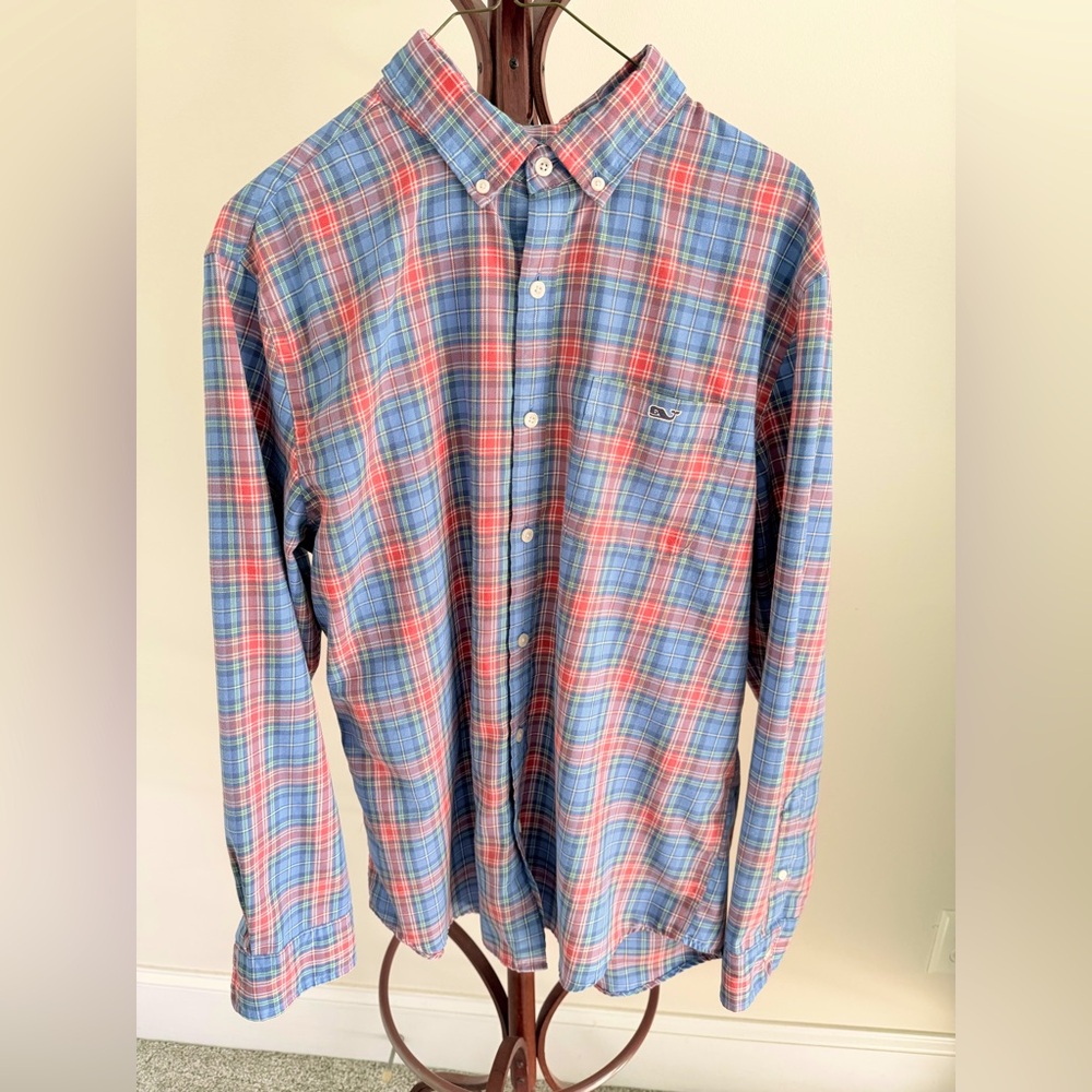 Vineyard Vines Slim Fit Tucker Shirt - Flannel. Size Large.